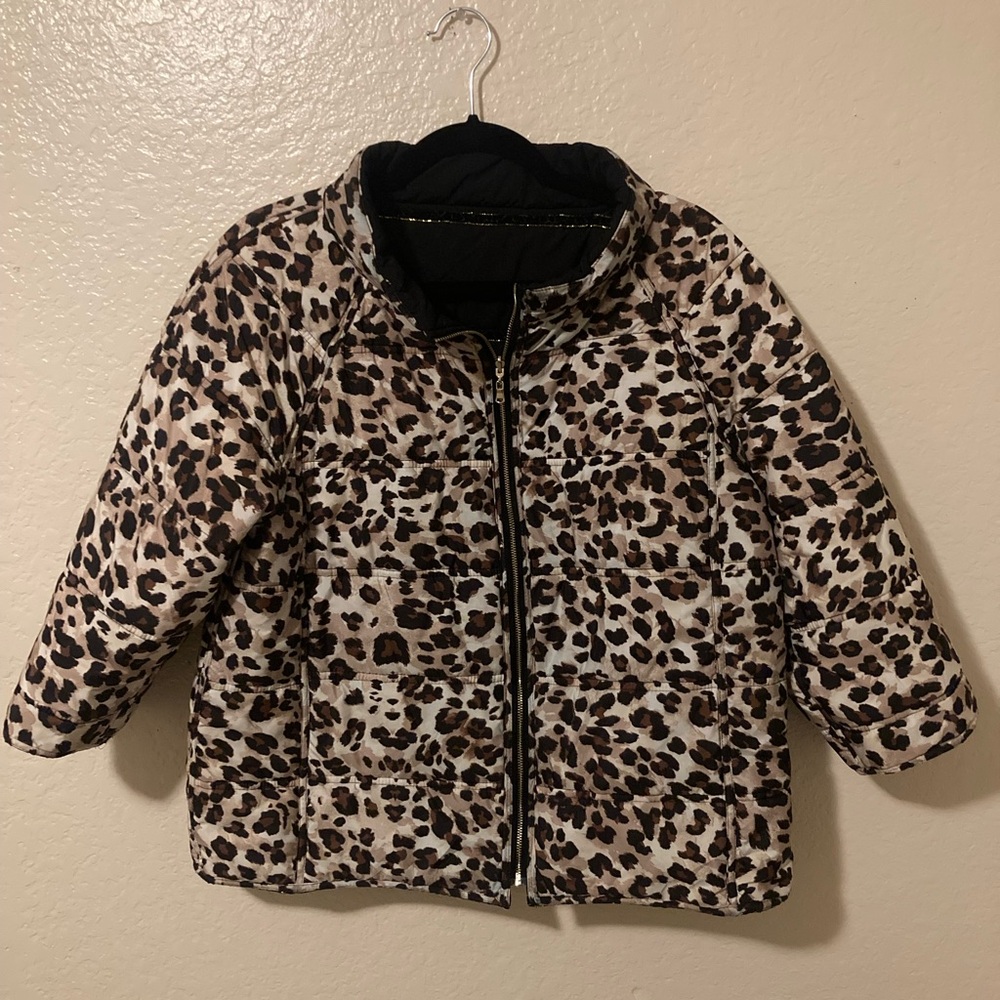 Leopard Print Women's Puffer Jacket